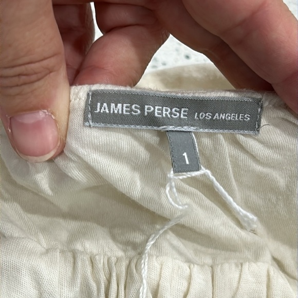 NWT James Perse Cotton Cross Strap Fit and Flare Neutral Minimalist Midi Dress - Picture 9 of 14